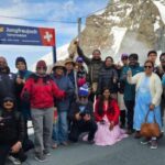 Indian tourists at Jungfraujoch, Switzerland